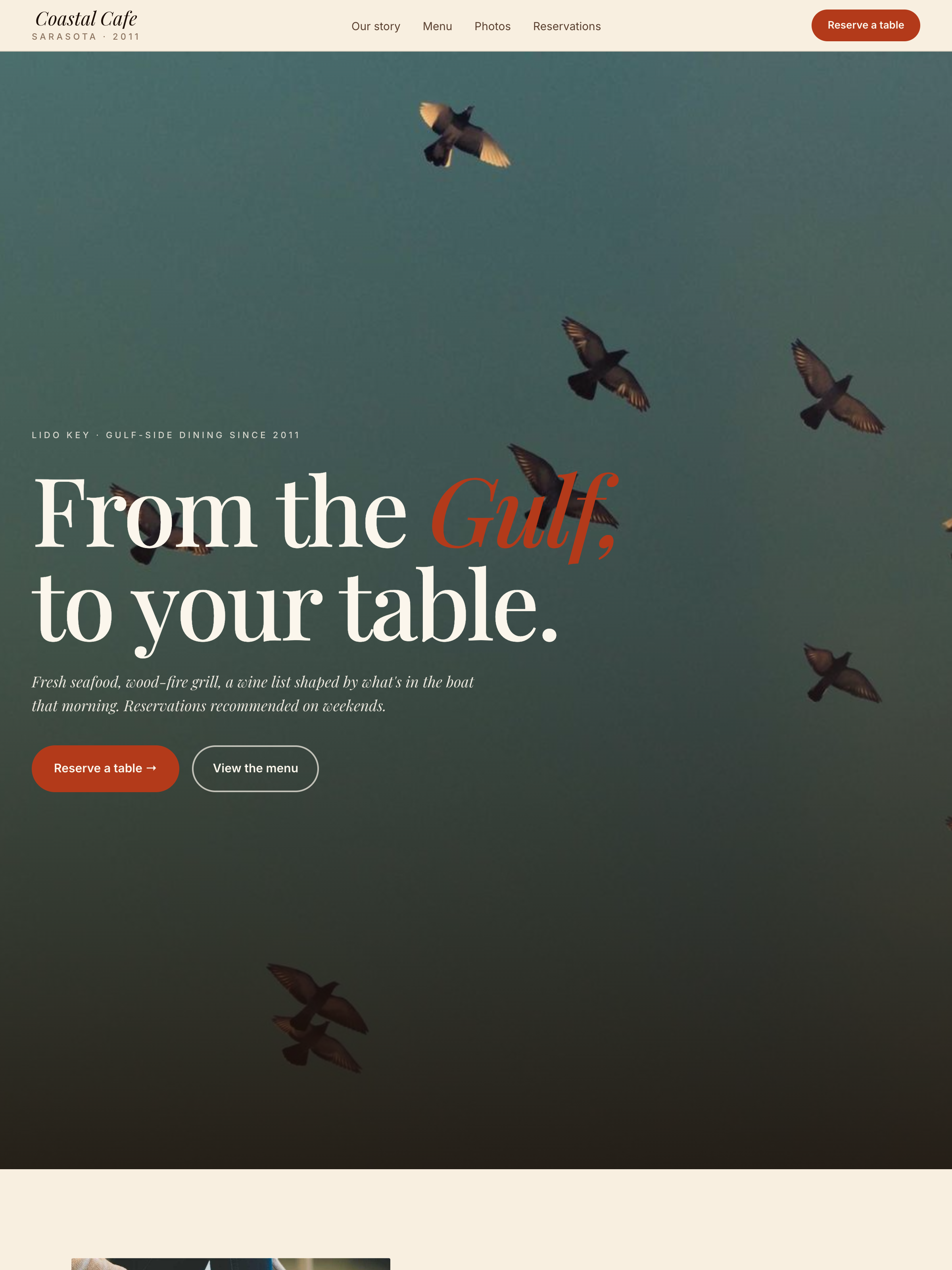 Restaurant template preview